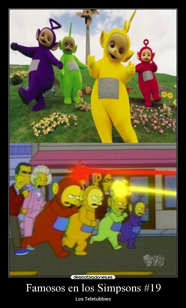 Famosos en los Simpsons #19 - Los Teletubbies