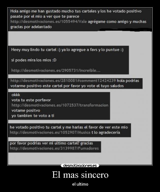 El mas sincero - el ultimo