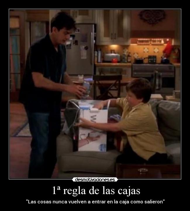 1ª regla de las cajas - Las cosas nunca vuelven a entrar en la caja como salieron