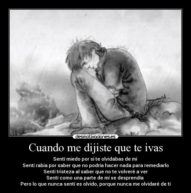 Cuando me dijiste que te ivas -