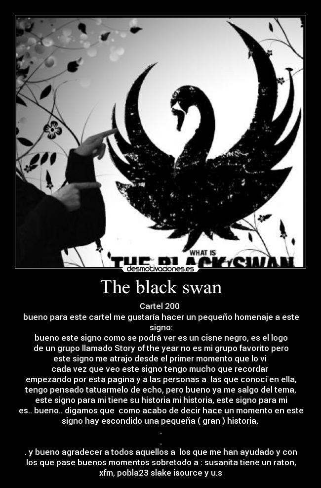 carteles isma que esta enamorado una persona maravillosa the black swan desmotivaciones