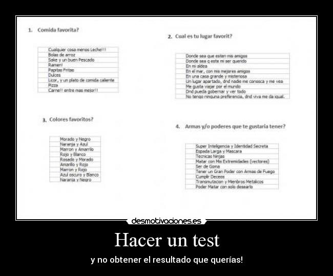 Hacer un test - 