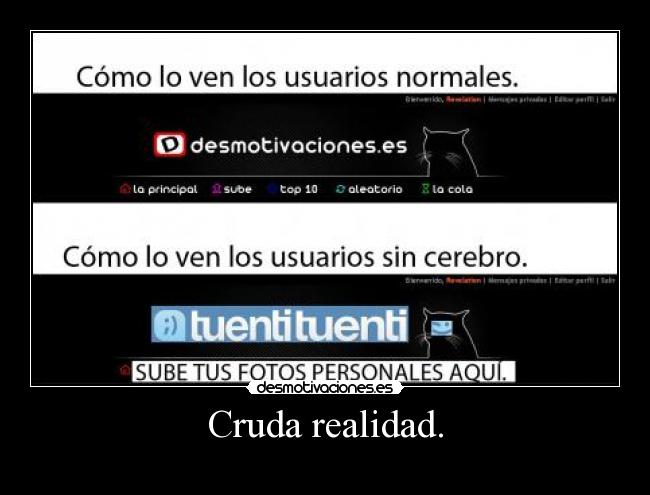 Cruda realidad. -
