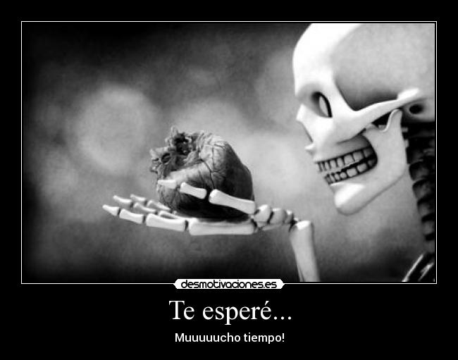 Te esperé... - Muuuuucho tiempo!