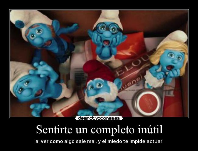 carteles smurfs lorenita23 desmotivaciones