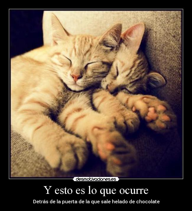 Y esto es lo que ocurre - Detrás de la puerta de la que sale helado de chocolate