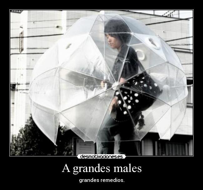 A grandes males - grandes remedios.