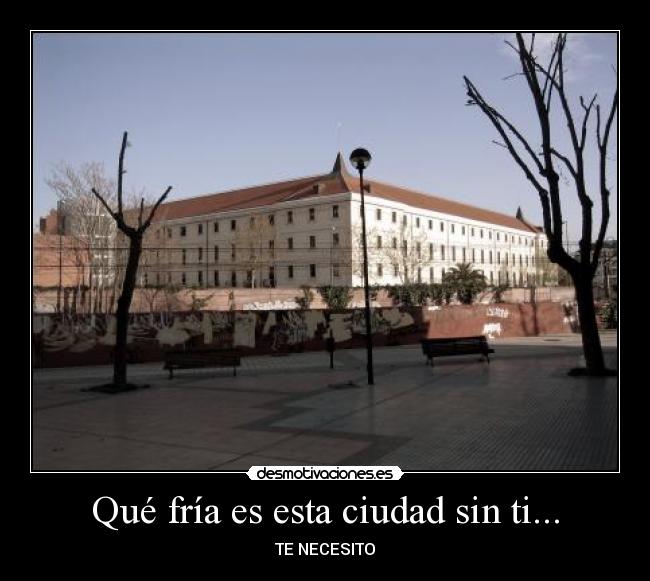 Qué fría es esta ciudad sin ti... - TE NECESITO
