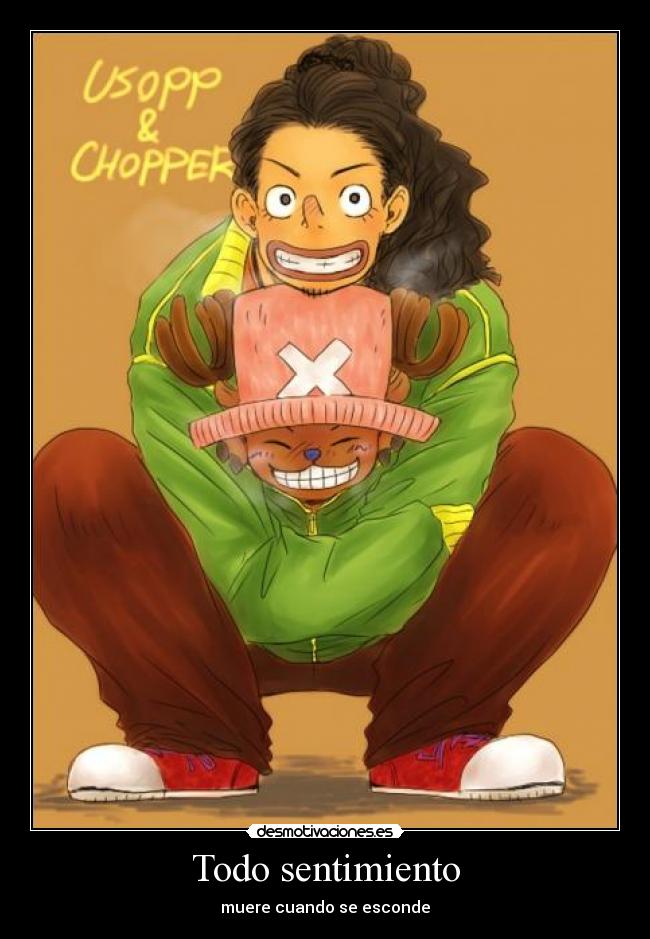 carteles one piece usopp ussop como sea chopper sentimiento morir esconder desmotivaciones