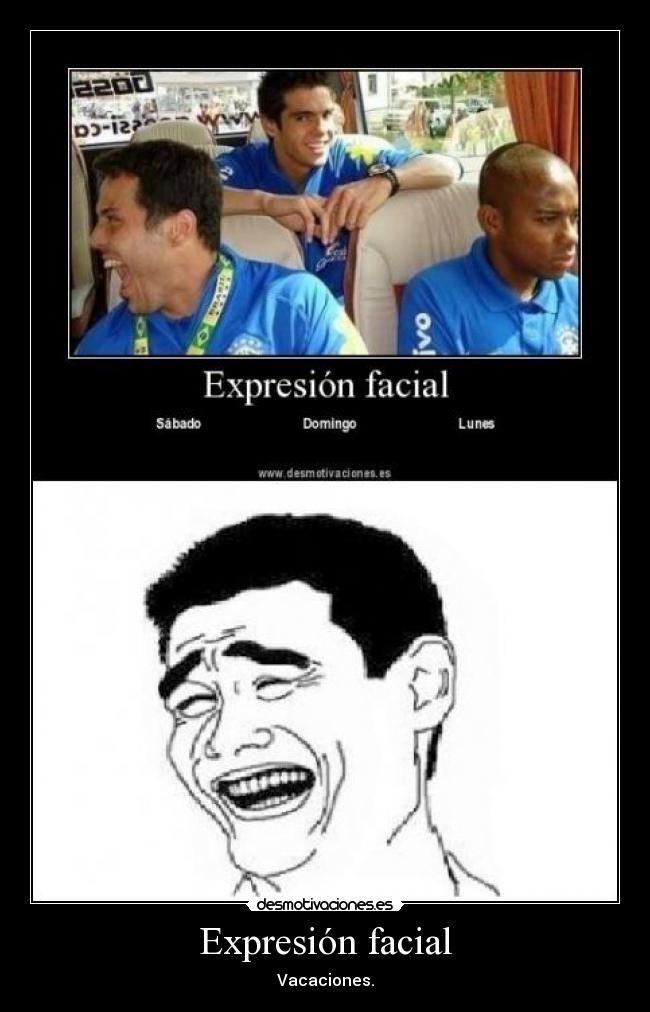 Expresión facial - Vacaciones.