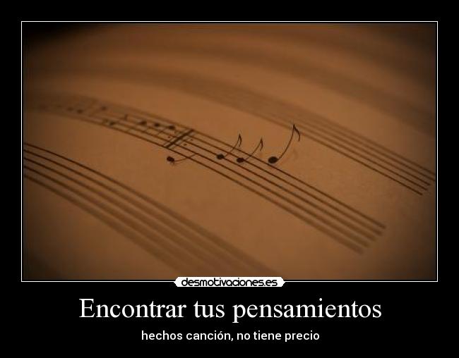 Encontrar tus pensamientos - hechos canción, no tiene precio