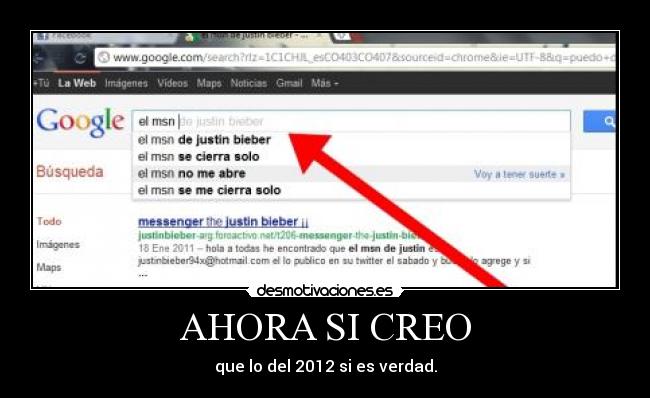 AHORA SI CREO - que lo del 2012 si es verdad.