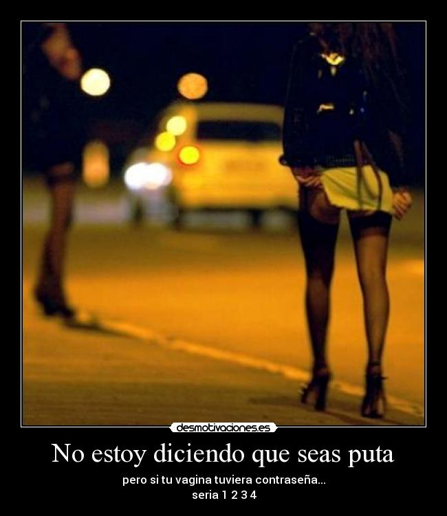 No estoy diciendo que seas puta - pero si tu vagina tuviera contraseña...
seria 1 2 3 4