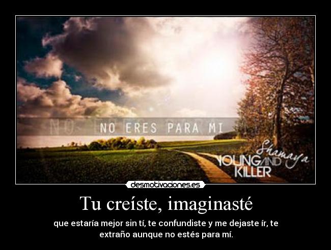 Tu creíste, imaginasté - 