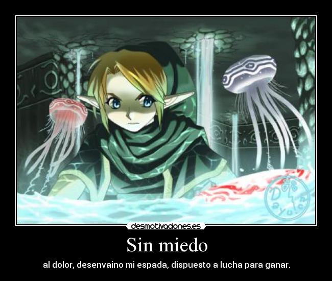 carteles miedo link thelegendofzelda sin miedo desmotivaciones