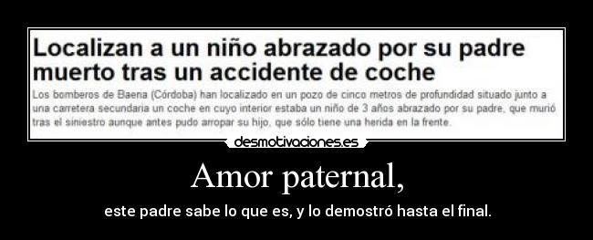 Amor paternal, -