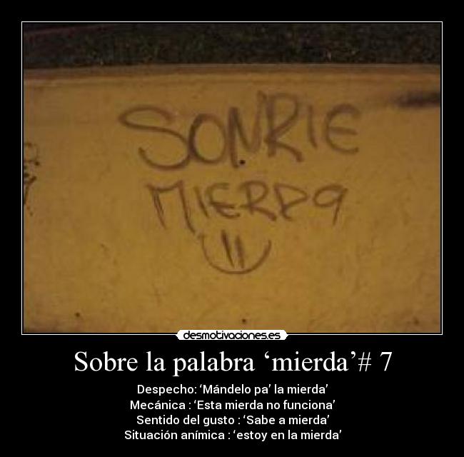 Sobre la palabra ‘mierda’# 7 - 