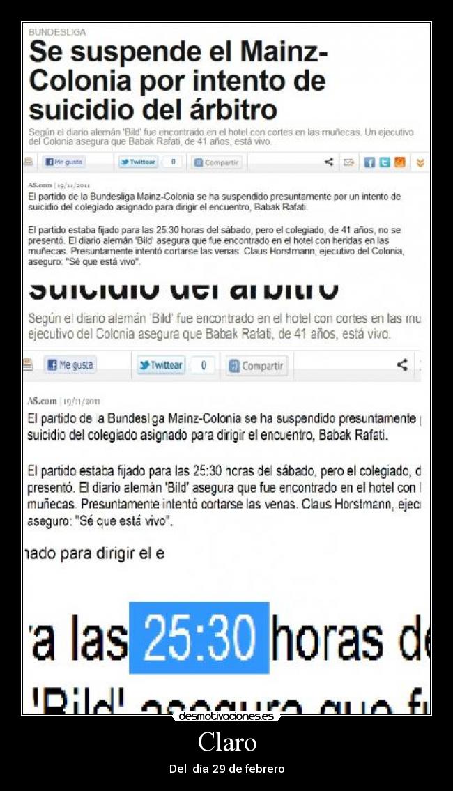 Claro - Del  día 29 de febrero