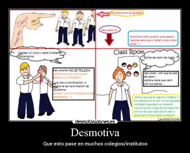 Desmotiva - Que esto pase en muchos colegios/institutos