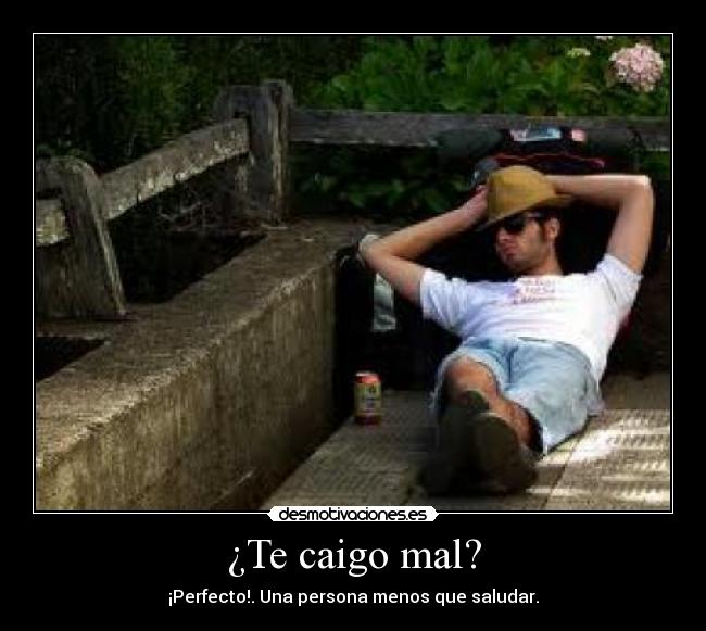 ¿Te caigo mal? -