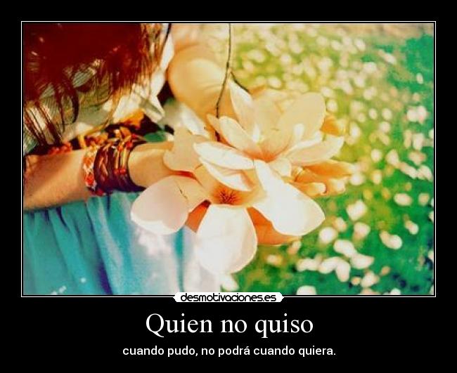 Quien no quiso -