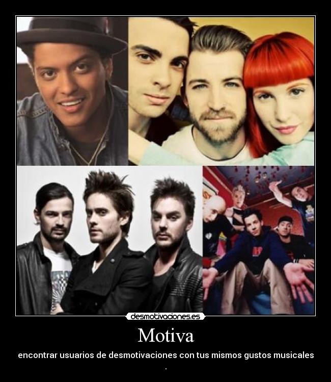 carteles bruno mars paramore 30stm simple plan jared leto pierre bouvier desmotivaciones