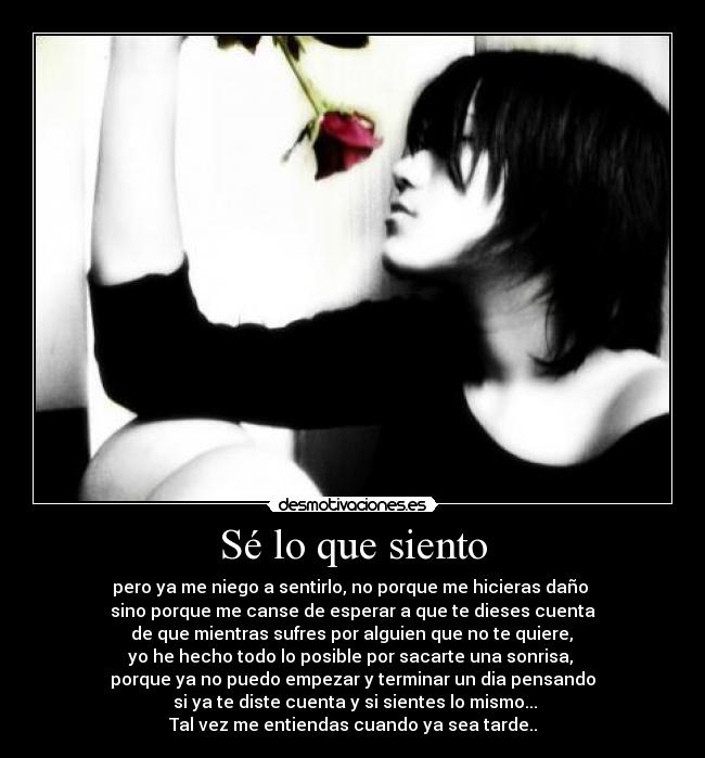 Sé lo que siento -
