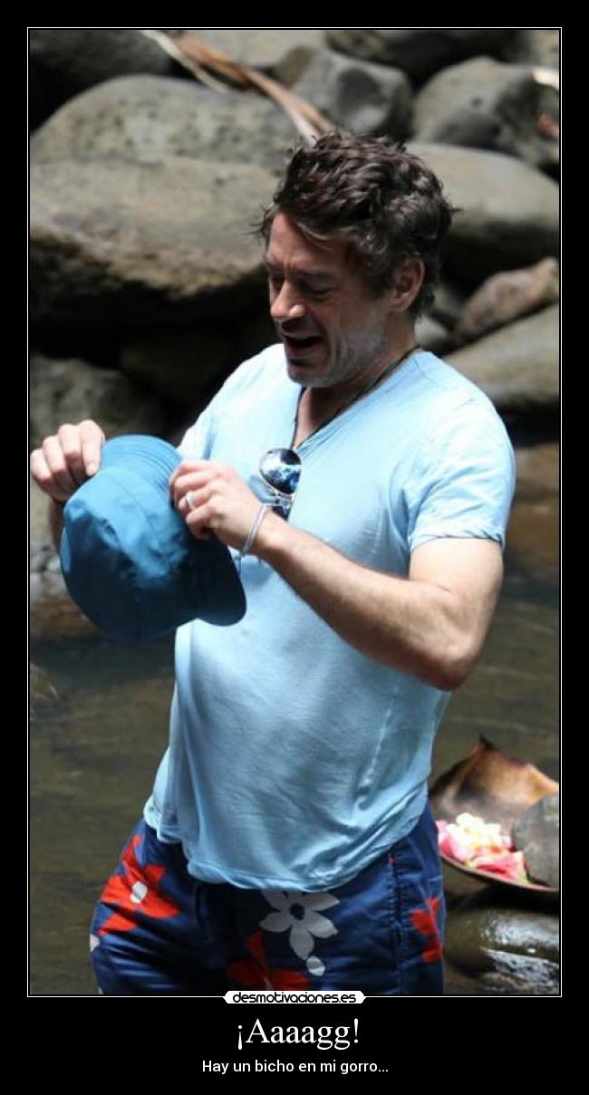 ¡Aaaagg! - Hay un bicho en mi gorro...