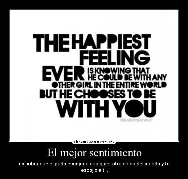 El mejor sentimiento -