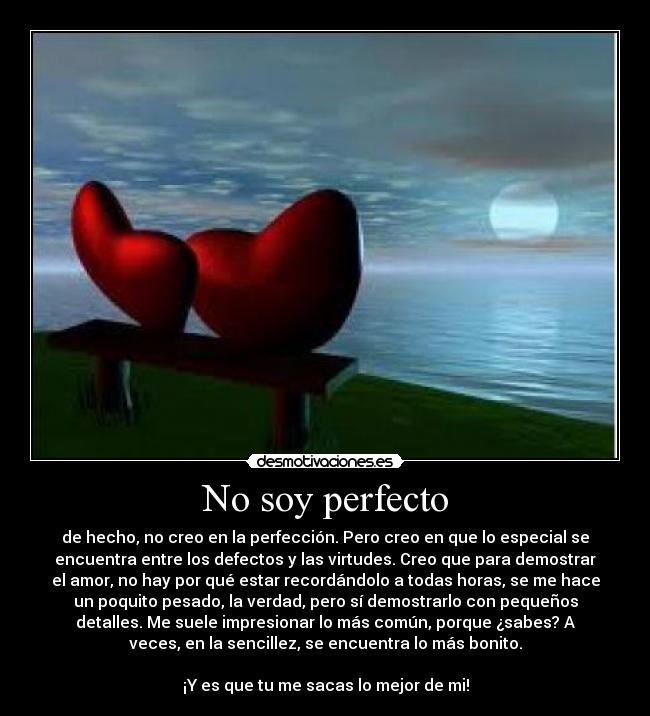 No soy perfecto -