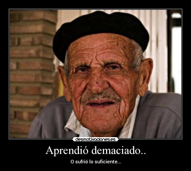 carteles aprendio demaciado desmotivaciones