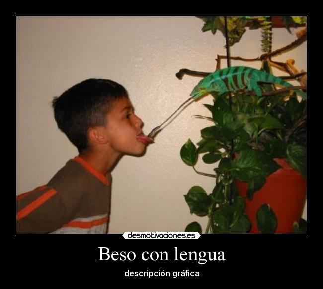 Beso con lengua - descripción gráfica