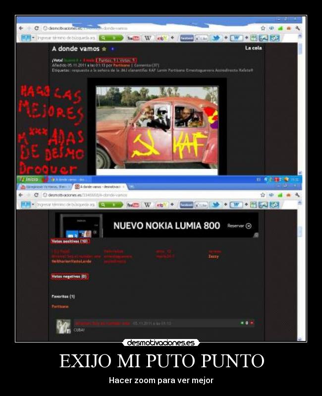 carteles estais poniendo jodido para llegar rojo clanantifas kaf desmotivaciones