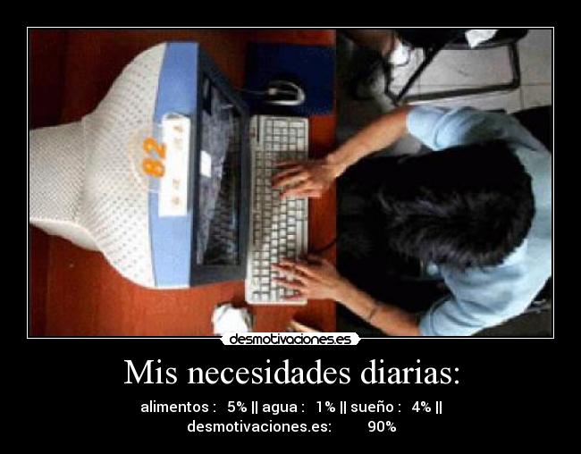 Mis necesidades diarias: carteles si alejarse del pc desmotivaciones