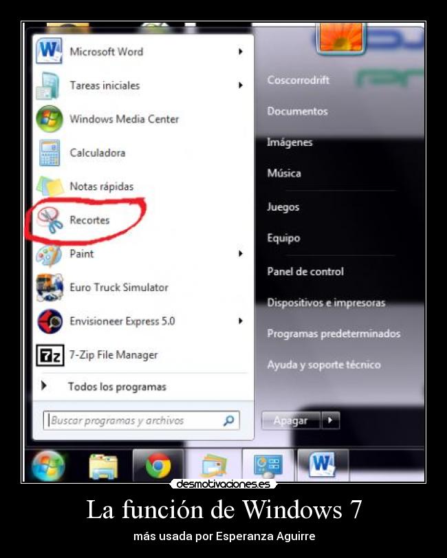 La función de Windows 7 - 