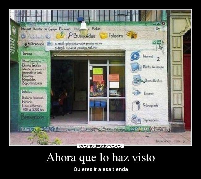 carteles tienda windows desmotivaciones