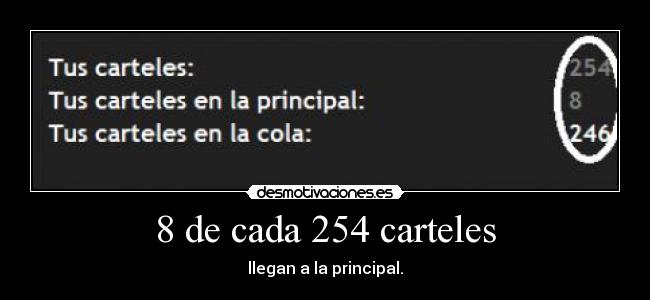 8 de cada 254 carteles - 