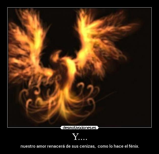 Y.... - nuestro amor renacerá de sus cenizas,  como lo hace el fénix.