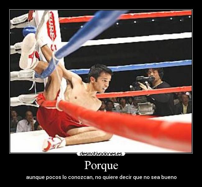 Porque - aunque pocos lo conozcan, no quiere decir que no sea bueno