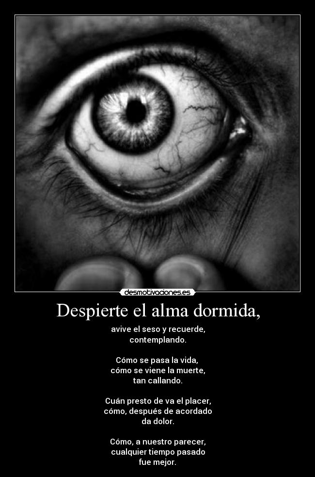 Despierte el alma dormida, -