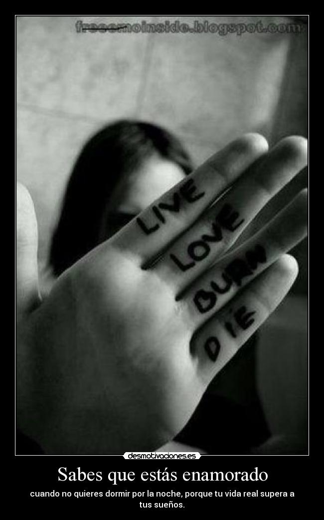 Sabes que estás enamorado -