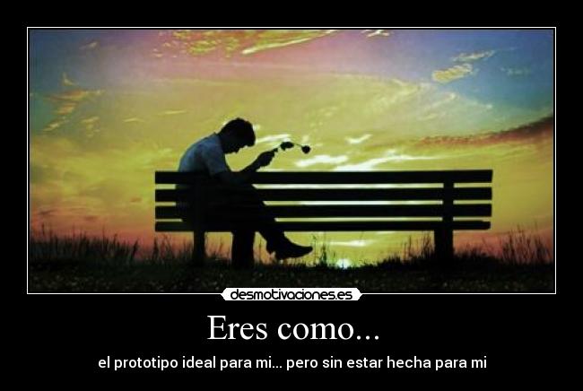 Eres como... - el prototipo ideal para mi... pero sin estar hecha para mi