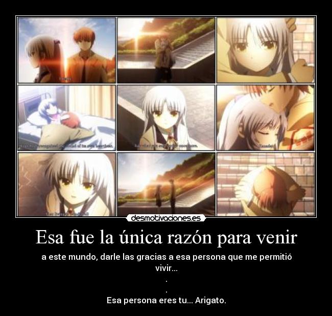 Esa fue la única razón para venir - 