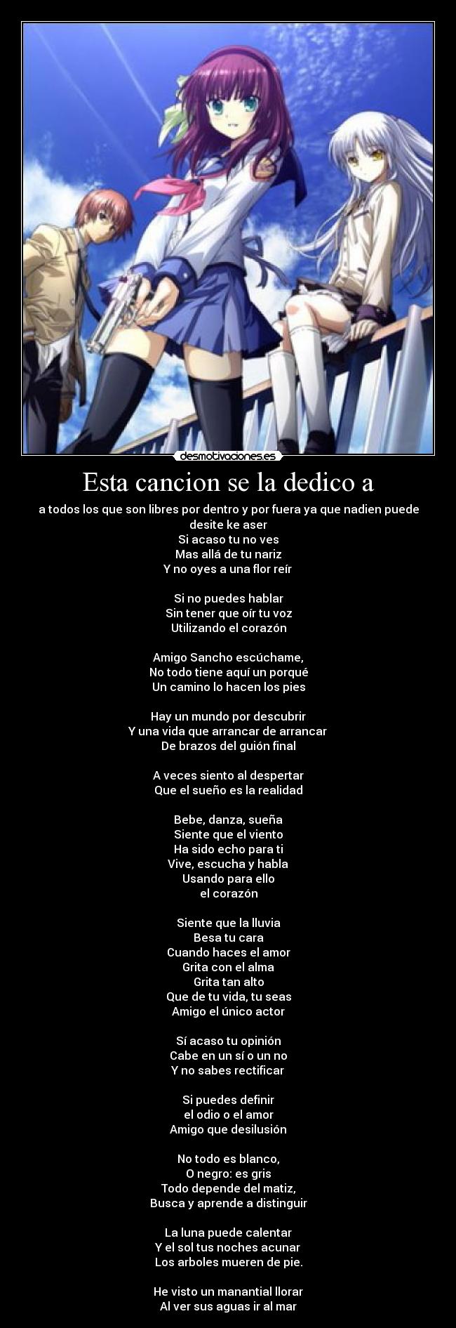 Esta cancion se la dedico a - 