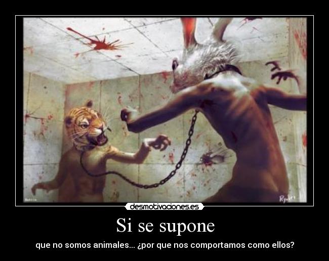 Si se supone - que no somos animales... ¿por que nos comportamos como ellos?