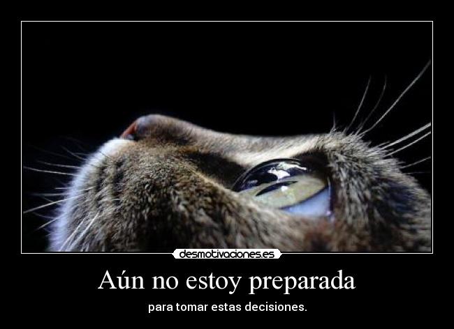 Aún no estoy preparada -