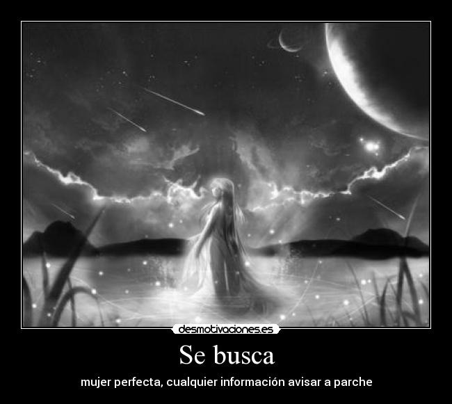 Se busca - mujer perfecta, cualquier información avisar a parche