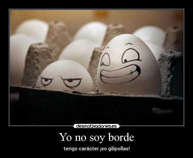 Yo no soy borde -