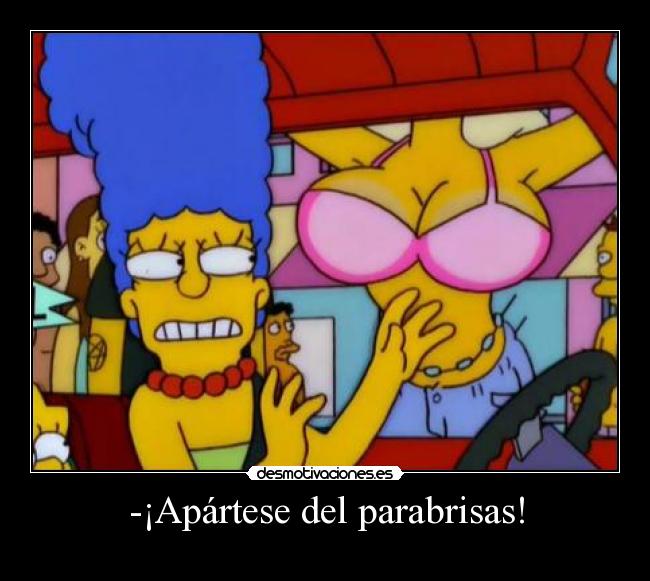 -¡Apártese del parabrisas! -