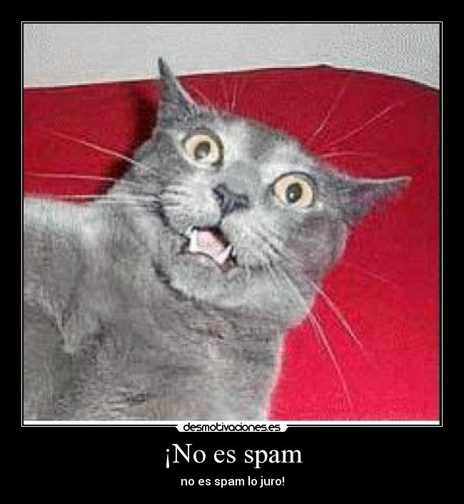 ¡No es spam - no es spam lo juro!